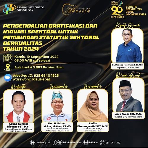 Webinar Pengendalian Gratifikasi & Inovasi Spektral untuk Pembinaan Statistik Sektoral 2024