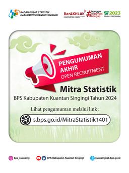 PENGUMUMAN AKHIR HASIL REKRUTMEN MITRA STATISTIK BPS KABUPATEN KUANTAN SINGINGI TAHUN 2024